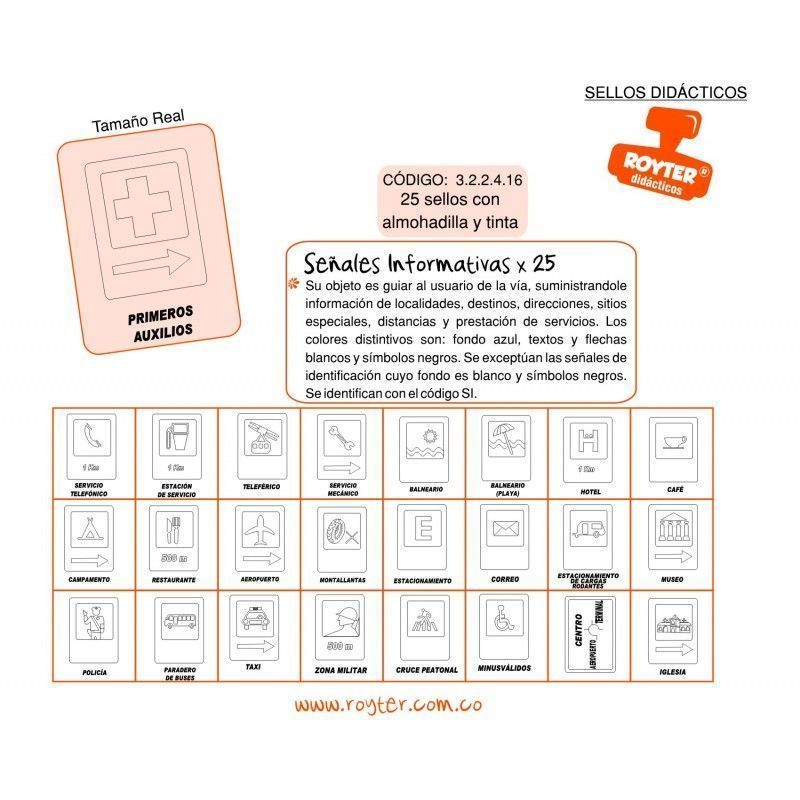 SELLOS DIDAC. SEÑALES DE TRANSITO PREVENTIVAS X 25