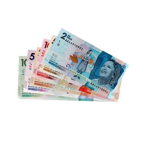 BILLETES DIDÁCTICOS X 100 UNID. - MONEDAS X 6 EN PESOS COLOMBIANOS.