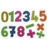 NÚMEROS Y SIGNOS MATEMÁTICOS X 14 UNID PARA ENHEBRAR EN PVC