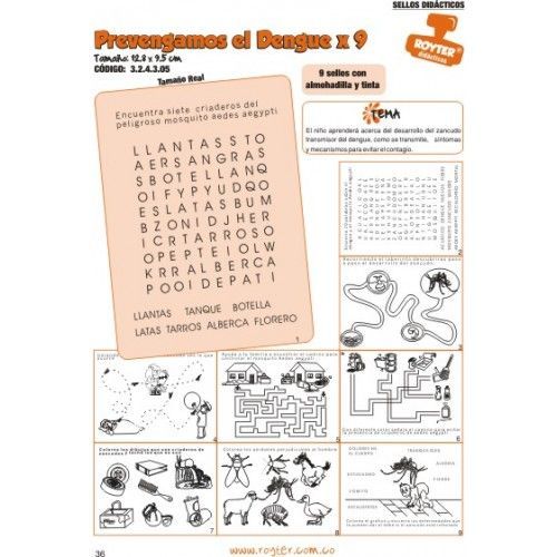 SELLOS DIDAC. PREVENGAMOS EL DENGUE X 9
