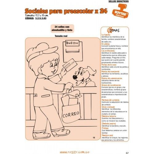 SELLOS DIDAC. SOCIALES PARA PREESCOLAR X 24