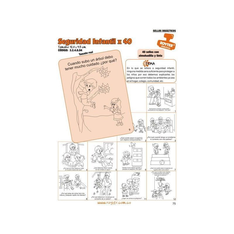 SELLOS DIDAC. SEGURIDAD INFANTIL X 40