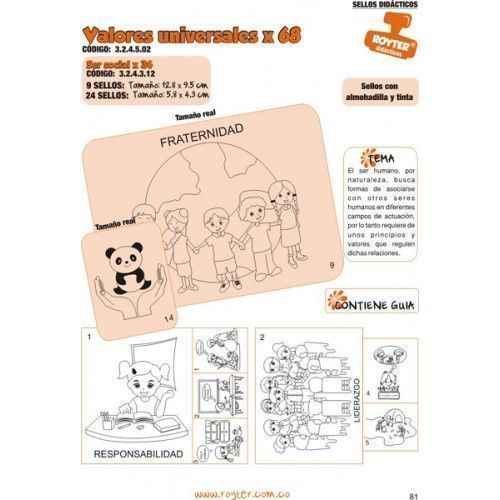 SELLOS DIDAC. VALORES SER SOCIAL X 34