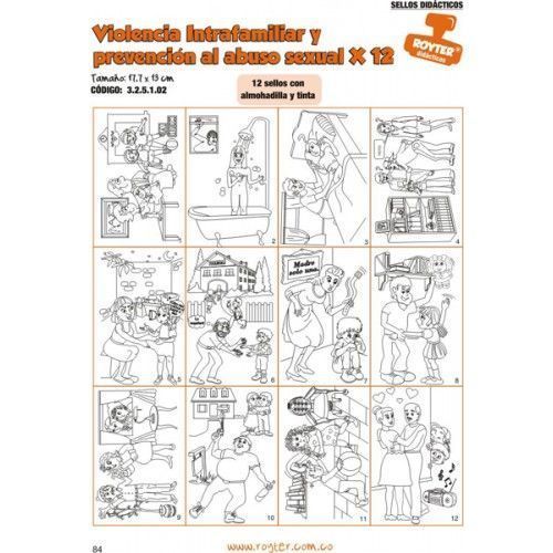 SELLOS DIDAC. VIOLENCIA INTRAFAMILIAR Y PREVENCIÓN AL ABUSO SEXUAL X 12