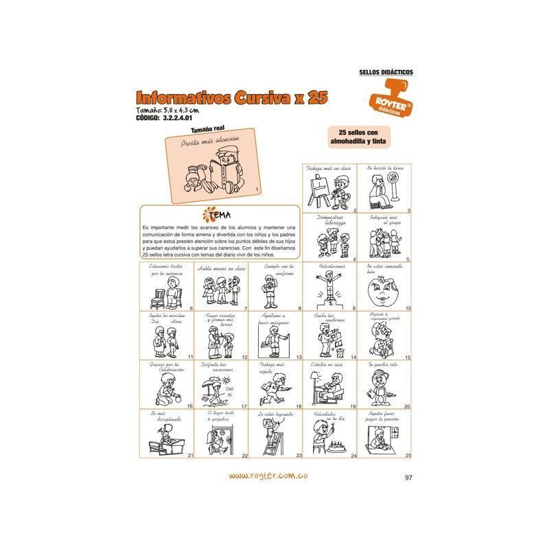SELLOS DIDAC. INFORMATIVOS CURSIVA X 25