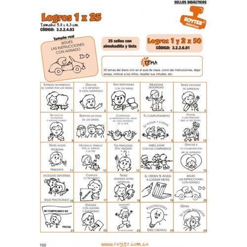 SELLOS DIDAC. LOGROS 1 Y 2 X 50