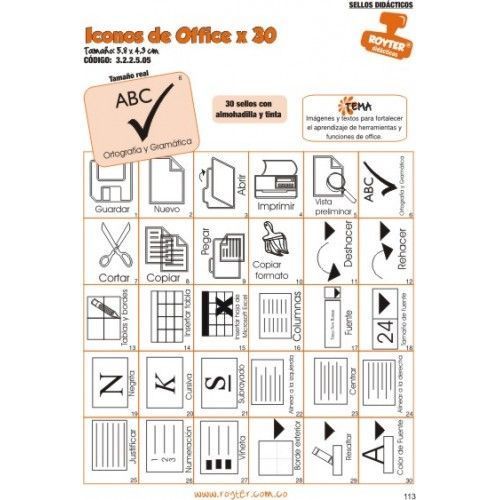 SELLOS DIDAC. ICONOS DE OFFICE X 30