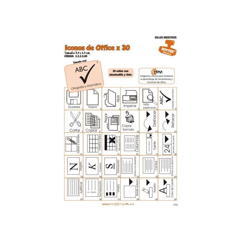 SELLOS DIDAC. ICONOS DE OFFICE X 30