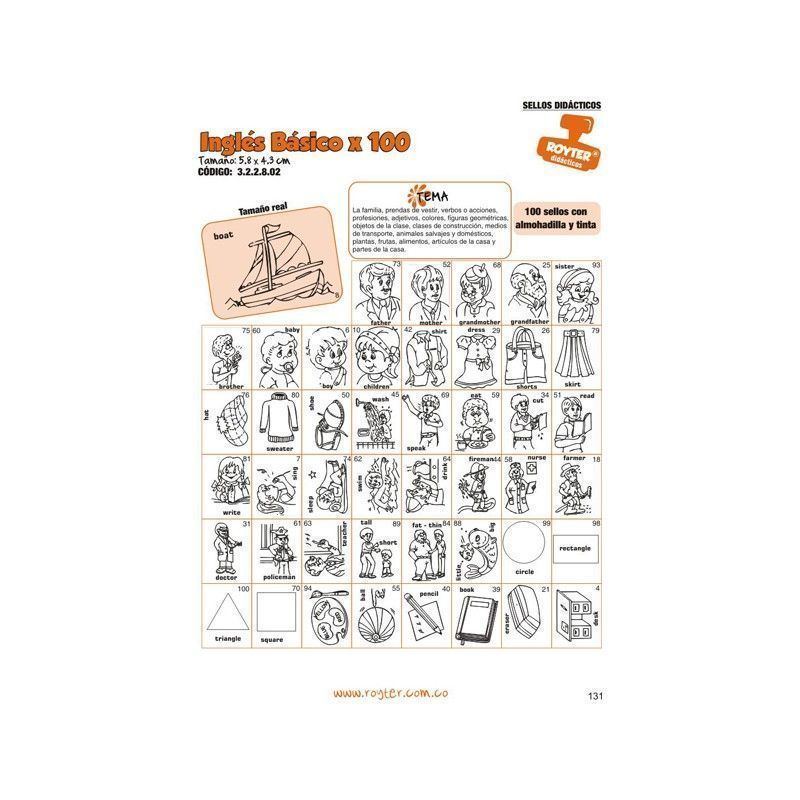 SELLOS DIDAC. INGLÉS BÁSICO X 100