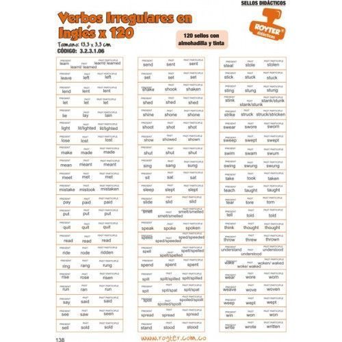 SELLOS DIDAC. VERBOS IRREGULARES X 120