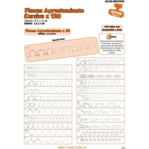 SELLOS DIDAC. PLANAS APRESTAMIENTO CURSIVA X120