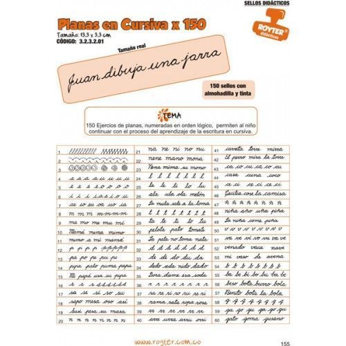 SELLOS DIDAC. PLANAS EN CURSIVA X 150