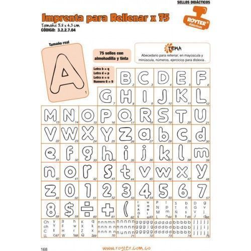 SELLOS DIDAC. IMPRENTA PARA RELLENAR X 75