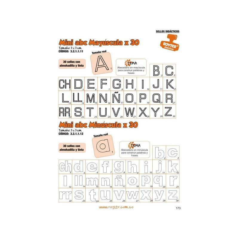 SELLOS DIDAC. MINI ABC MAYÚSCULA SCRIPT X 30