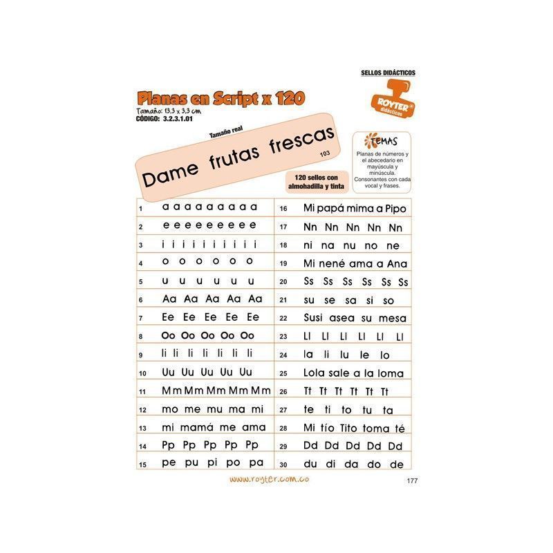 SELLOS DIDAC. PLANAS EN SCRIPT X 120