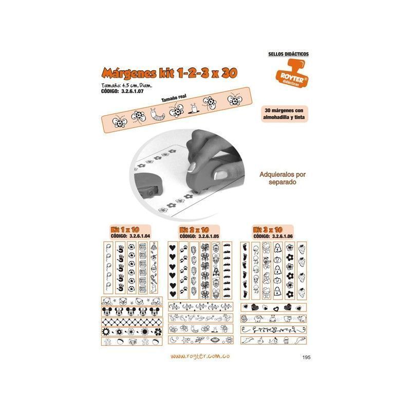 SELLOS DIDAC. MÁRGENES KIT. 3 X 10